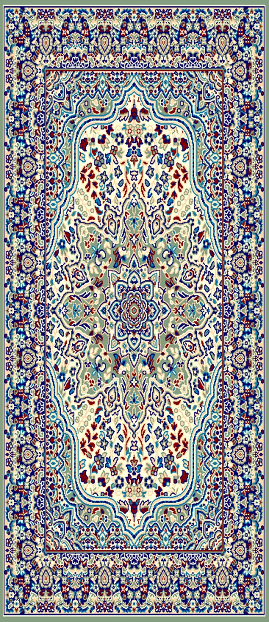 3x5 ft design image for Regal Border Heatwoven Carpet