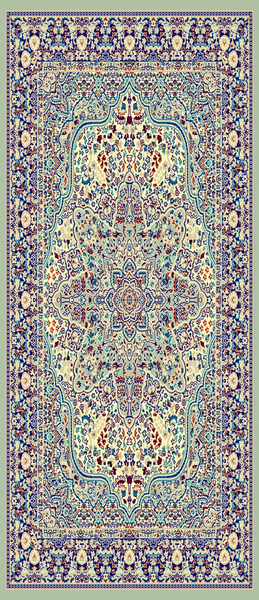 5x7 ft design image for Regal Border Heatwoven Carpet