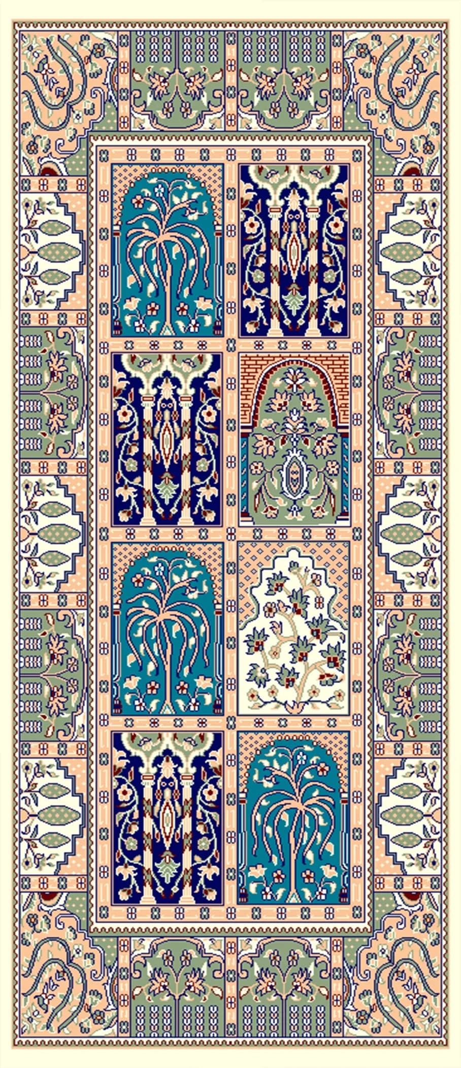 3x5 ft design image for Timeless Floral Heatwoven Carpet