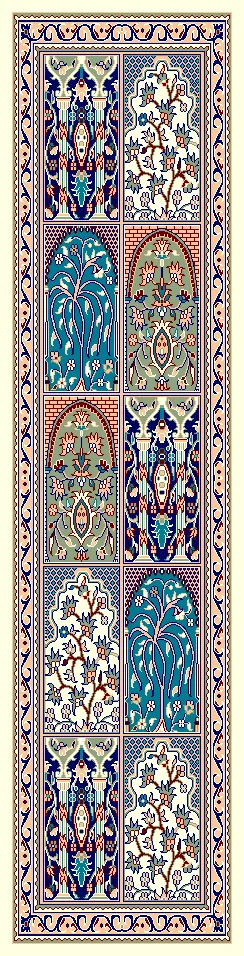 2x5 ft design image for Timeless Floral Heatset Carpet