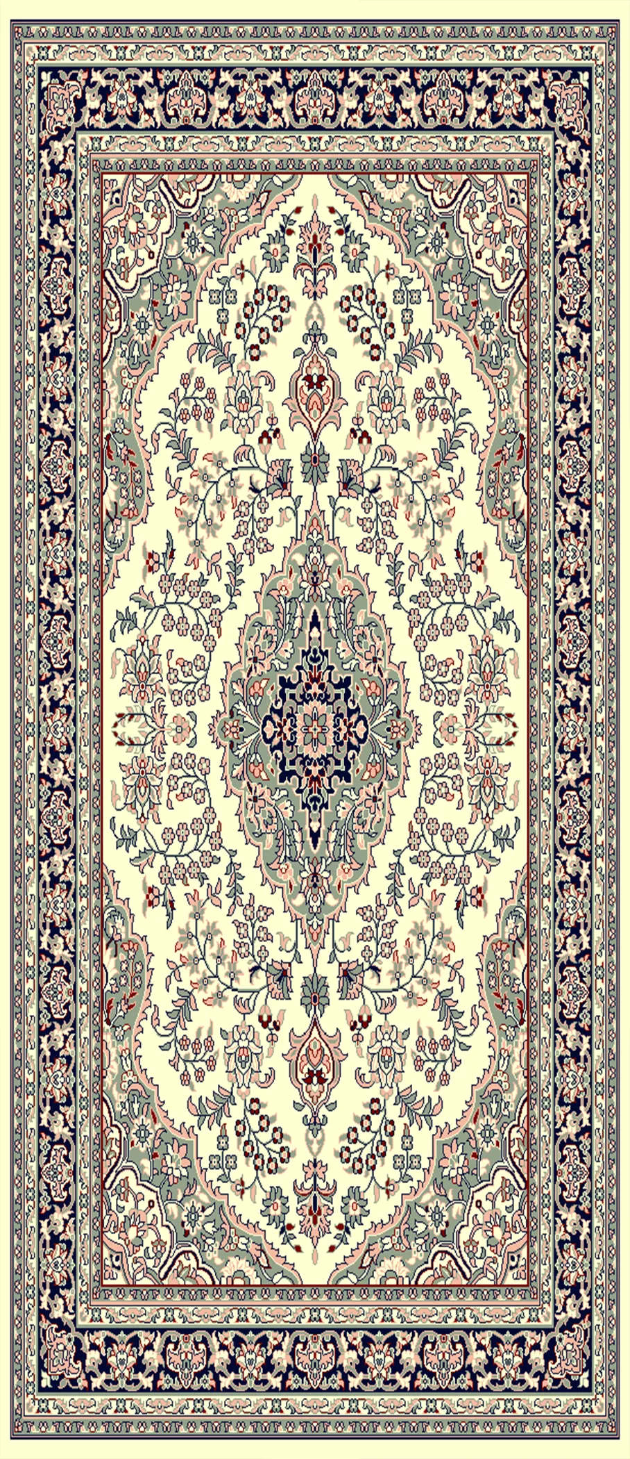 5x7 ft design image for Classic Mahal Heatset Carpet